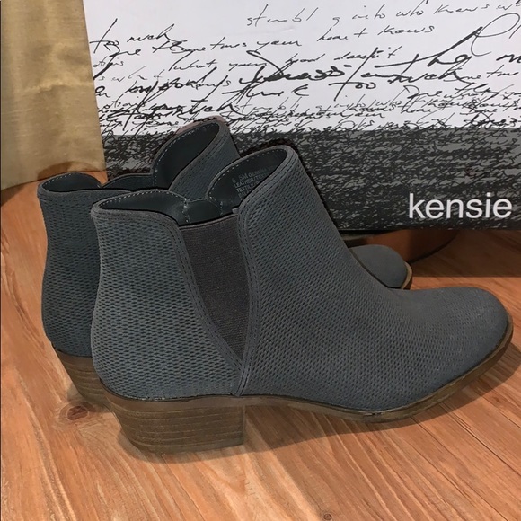 kensie Women's GERONA Ankle Boot, Grey, 8.5 M US - Picture 4 of 7